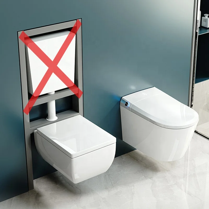 Modern Automatic Sanitary Ware Auto Open Flush Intelligent Wc Commode Bidet Toilet P Trap Bathroom Wc Smart Toilet