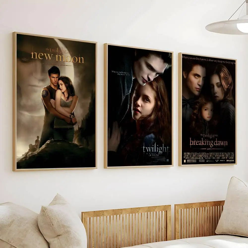 movies Twilight Poster Self-adhesive Wall Mural Art Waterproof Sticker For Bar Room Decor High Quality Print Gift view 5