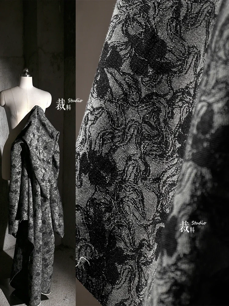 

Джинсовая жаккардовая ткань для верхней одежды, сумки, одежды, ткани для одежды, полиэстер, хлопок, материал, шитье своими руками, оптовая продажа, ткань