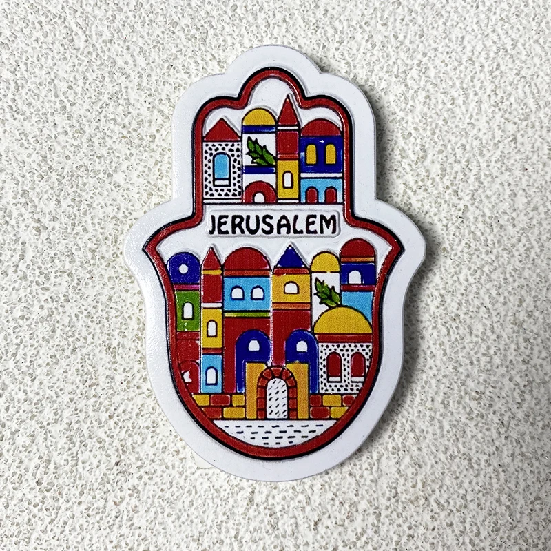 Jerusalem tourist souvenirs ins style creative decorations 3d three-dimensional palm shape magnetic refrigerator magnets