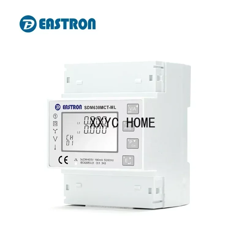 Para EASTRON SDM630MCT-ML-TCP Medidor de energia trifásico multicanal Modbus RJ45 TCP