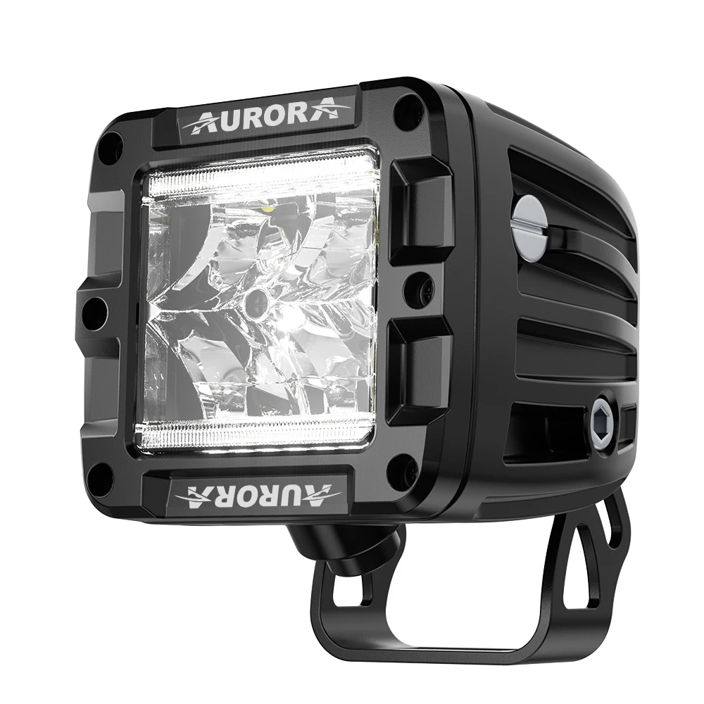 2026 New Aurora White Amber Backlight LED Work Light 4X4 Offroad Lamp for Truck ATV UTV Pickup