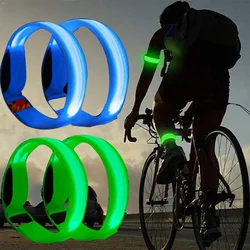 Braçadeira LED com carregamento USB para esportes ao ar livre, Luz noturna, Arnês para braço, Perna, Pulseira de aviso para bicicleta