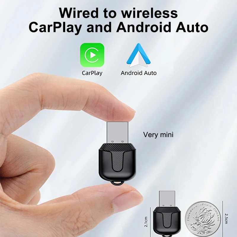 2 in 1 Mini CarPlay Box Wireless CarPlay Android Auto Adattatore cablato a wireless per Kia MG Opel VW Hyundai
