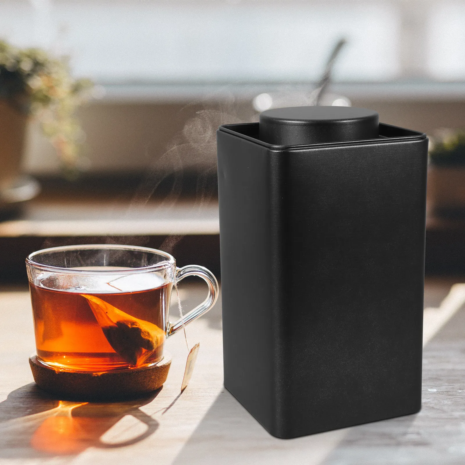 3Pcs Retro Tin Container Set Airtight Wear Resistant Tea Canister for Loose Tea Coffee Sugar Portable Travel Friendly Kitchen