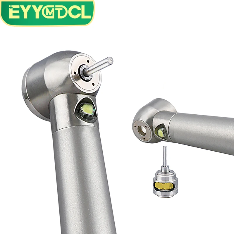 Dental LED High Speed Handpiece Stainless Handle Push Button Ceramic Bearing High Quality Dentist Equipment