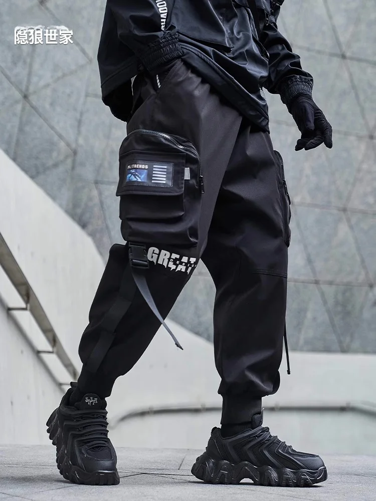 

Casual Loose Men's Workwear Pants Summer Trendy k Functional Sle American High Street Cool Teenage Casual Trousers