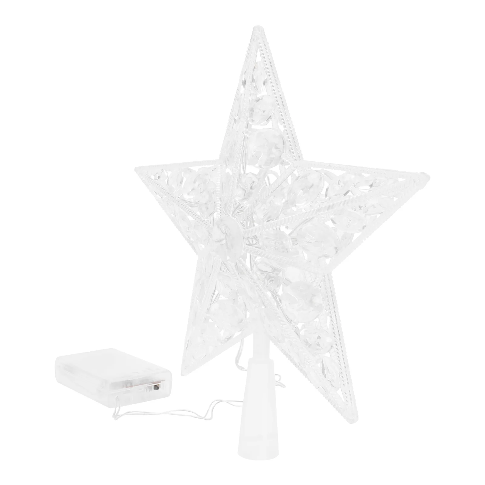 

1pc Five Point Star Dazzling Christmas Tree Decor Party Decor Star Festival Treetop Topper Light Tree String Light Home