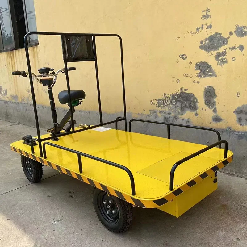 Electric Four Wheel Flatbed Truck 1 Ton 2 Ton Capacity Warehouse Heavy Cargo Transport Vehicle Factory Turnover Cart