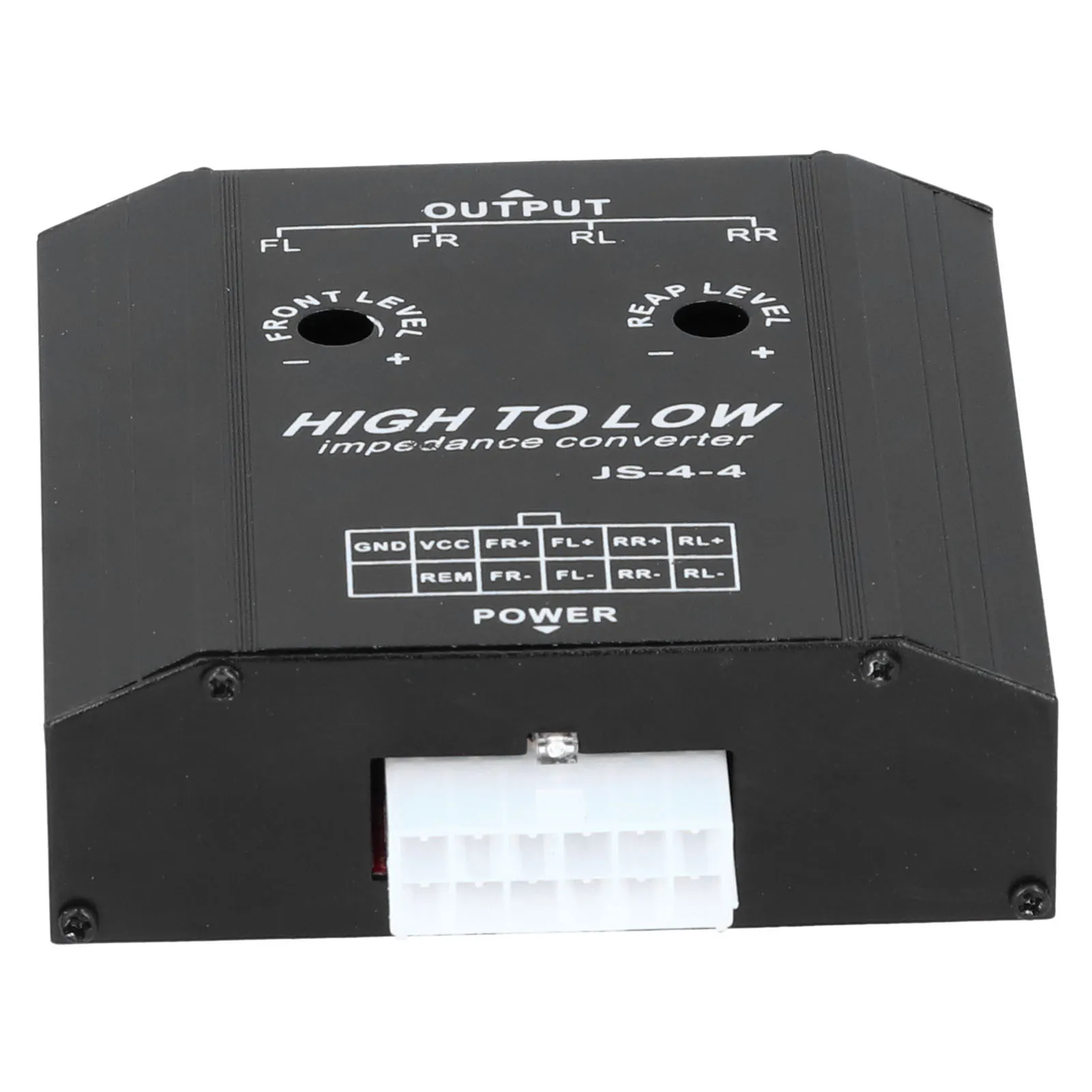 12V 4 Channel Audio Impedance Converter High to Low RCA Line Car Stereo Radio Speaker Frequency Filter Car Speaker to RCA Line
