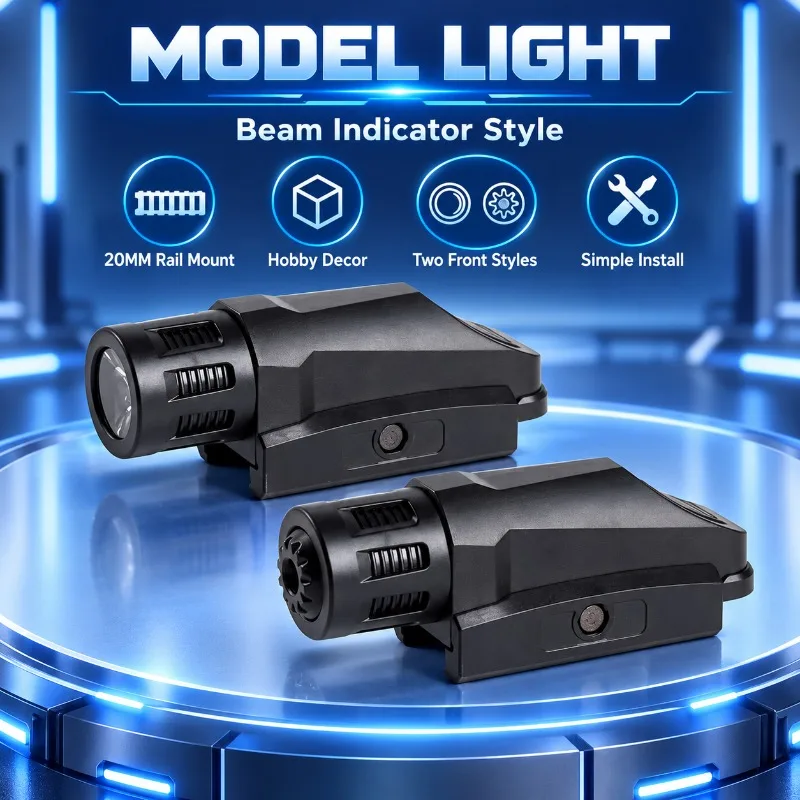 20mm Rail Hobby Decor Light ABS Casing Beam Indicator for Collection and Leisure Game