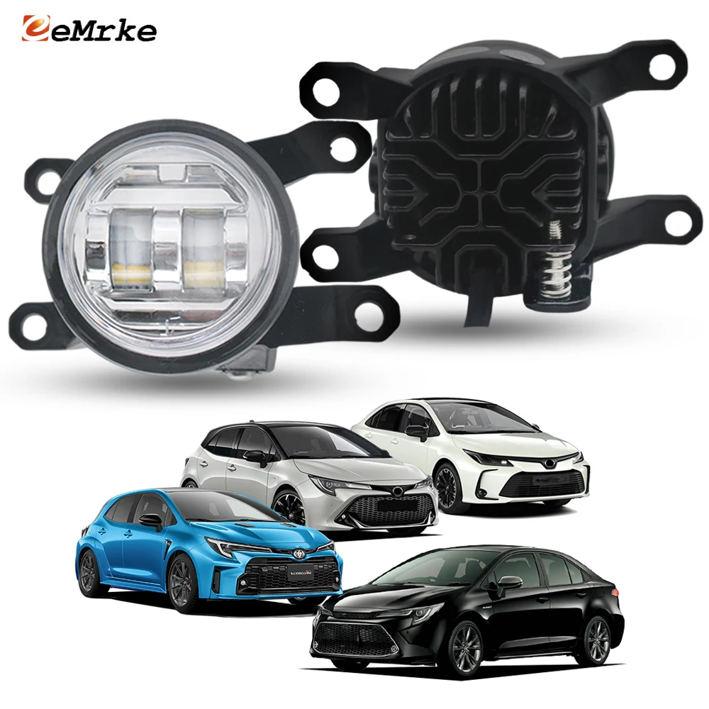 Luces Antiniebla LED Blancas/Amarillas con Lente y Conexión Plug and Play de 30W para Toyota Corolla E210 GR Sport/ Corolla Altis Cross 2018 2019-2026
