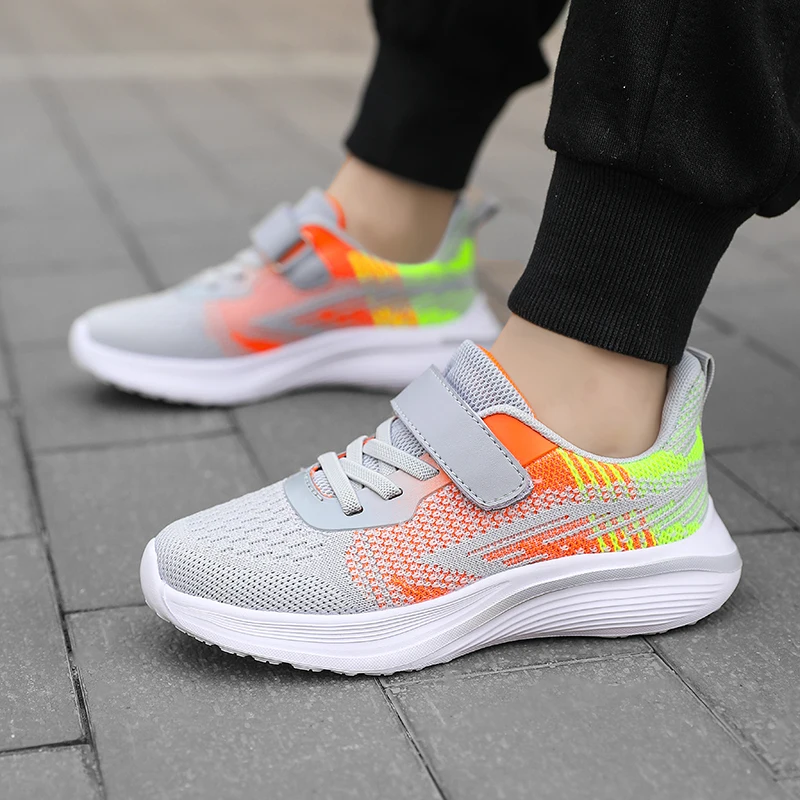 Fashion Kids Running Shoes Boy Sneakers Casual Tennis Sneaker Girls Sports Shoes for Children Mesh Breathable Walking Shoe