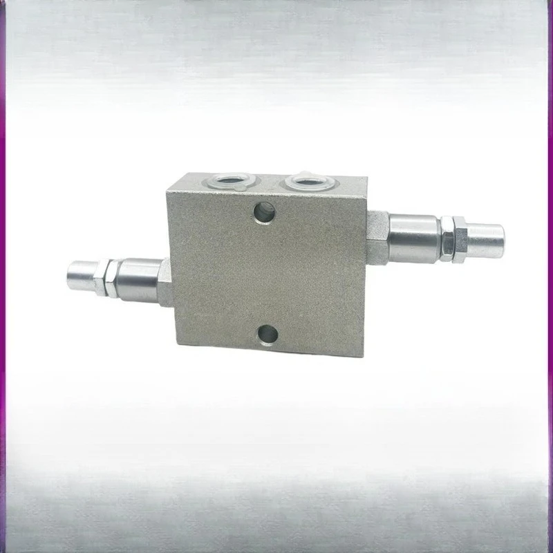 Two-way tubular relief valve two-end pressure regulation and pressure brake motor cylinder shock buffer cross direct action