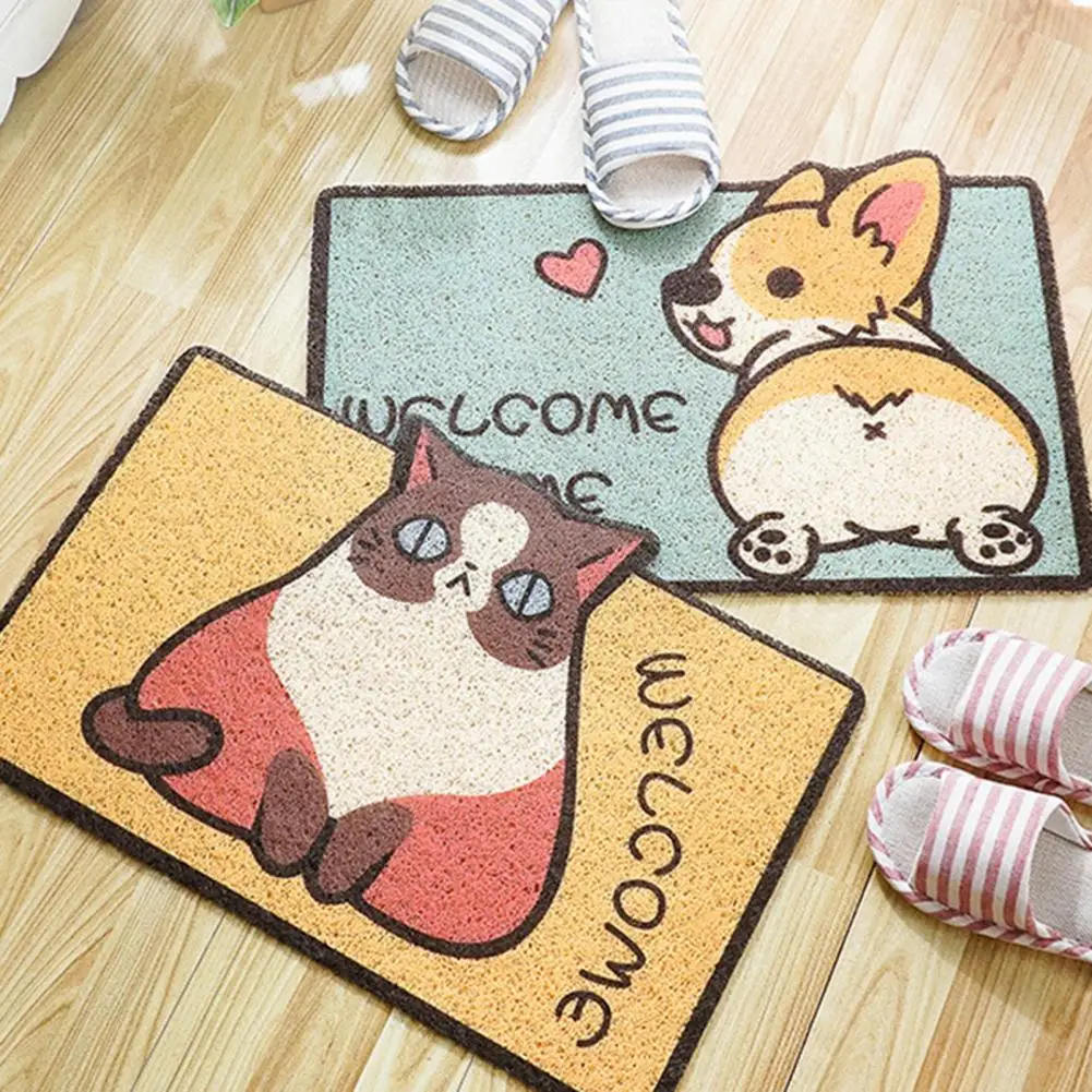 Non-slip Pvc Rug Pattern Floor Mat Pattern Decorative Entrance Door Mat Wear-resistant Indoor Outdoor Rug with Non-slip for Home