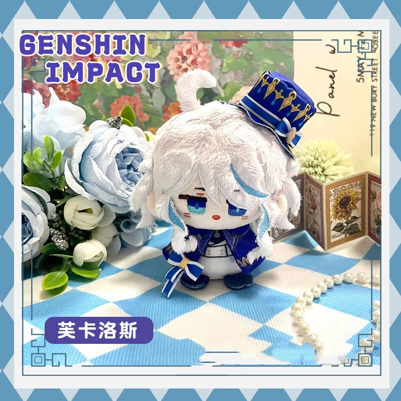 12cm Plush Keychain Honkai Star Rail Navia Clorinde Wriothesley Neuvillette Furina Cosplay Costume Backpack Pendant Key Chain