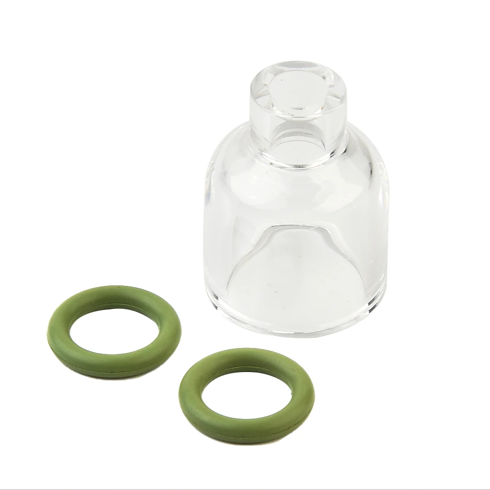 Gas Lens TIG Clear Visualization Glass Nozzle Compatible with WP9/17/18/20/26 Consumables Featuring O Rings and Mesh