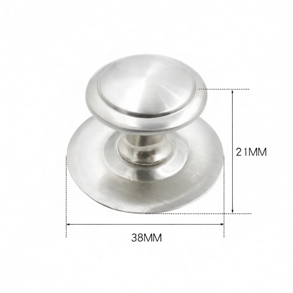 Modern Brushed Stainless Steel Knob Drawer Pull Handles Heavy Duty Solid Mushroom Shape Hardware For Kitchen Cupboard Cabinetry