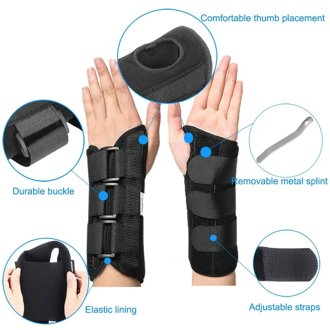 Professional Wrist Support Splint Arthritis Band Belt Carpal Tunnel Wrist Brace Sprain Prevention Wrist Protector for Fitnes