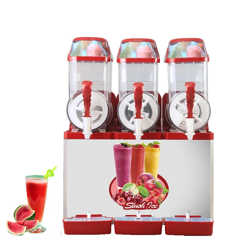 آلة تصنيع مشروبات الثلج المجمدة التجارية، خزانات مزدوجة، صانع سلشي ذو سعة كبيرة لمؤسسات الطعام #4