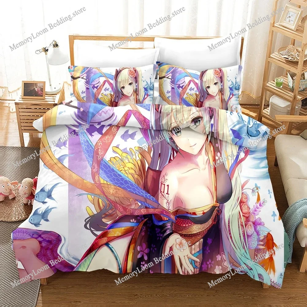 

Indecor Future Singer Miku Duvet Cover Pillowcase Bedding Set Single Twin Full Size for Kids Girls Bedroom Decor