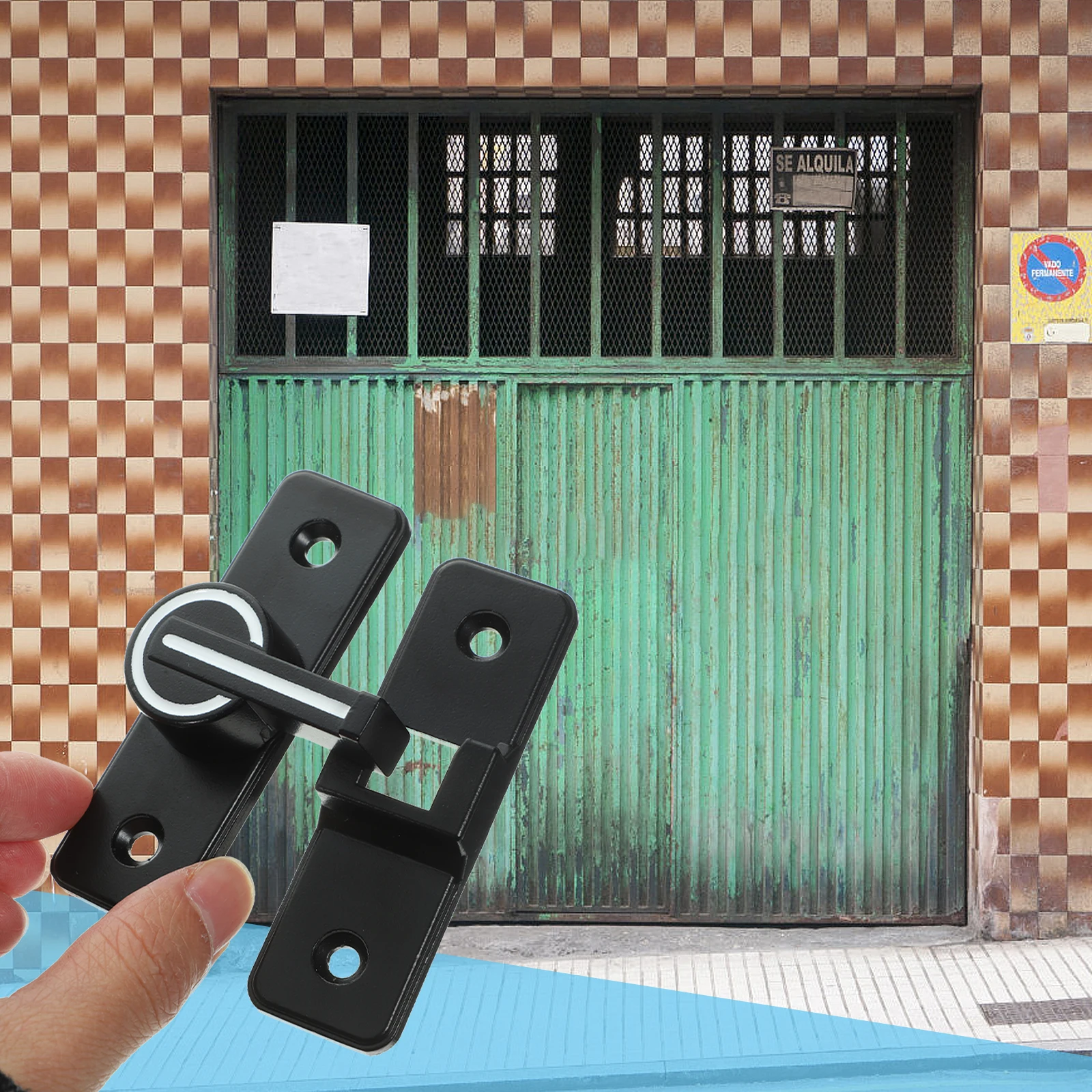 

Barn Door Latch 90 Degree Stainless Steel Sliding Door Lock Luminous Effect Security Lock for Gates Bathrooms Cabinets Bedrooms