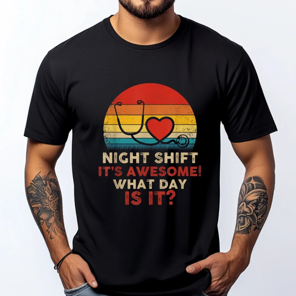 Camiseta gráfica de enfermera divertida, Camiseta de algodón con texto en inglés