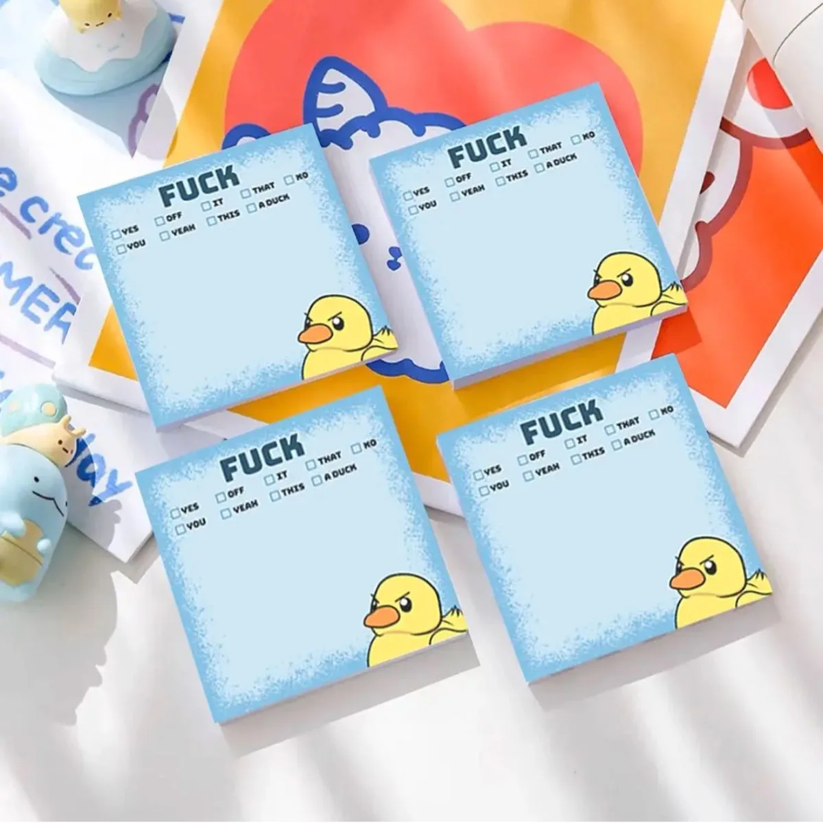 Funny Sassy Duck Sticky Notes Fun and trendy duck sticky notes, office sticky notes, creative gift decorations