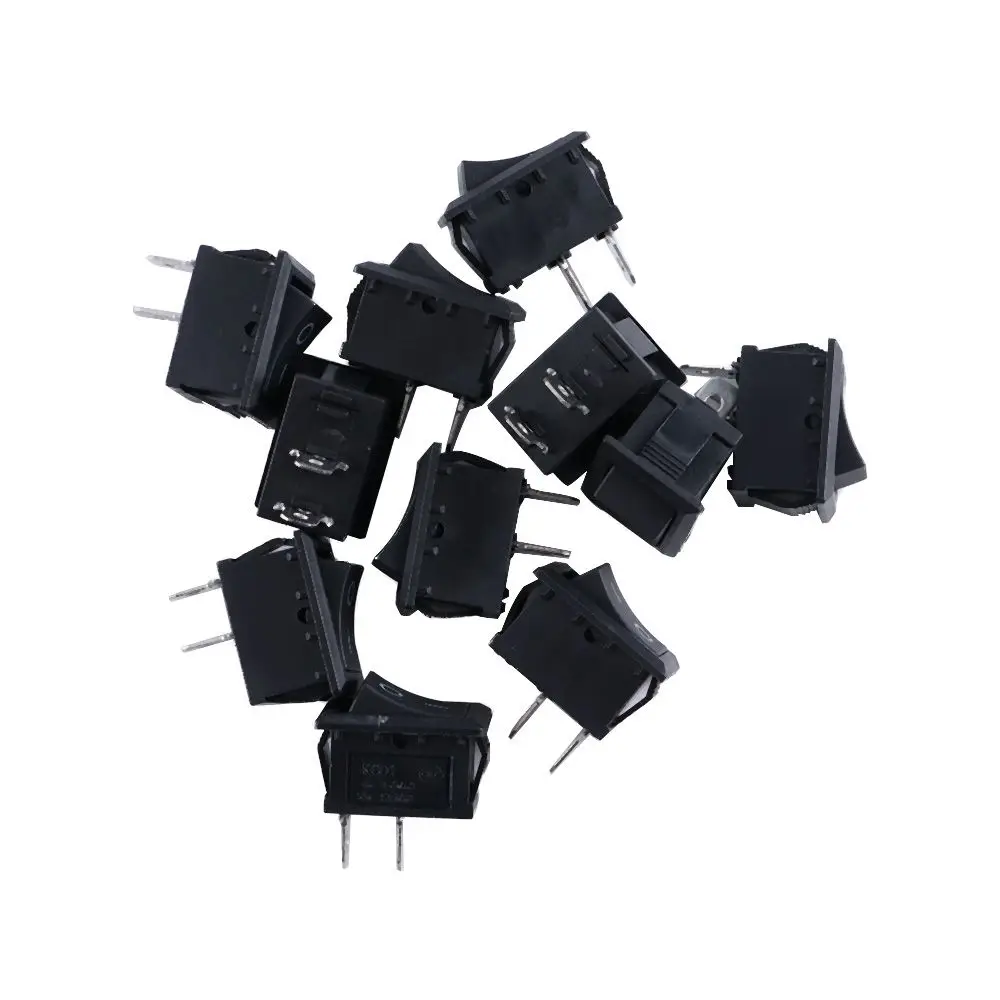 10 pcs/lot Car Dash Dashboard 21*15mm Snap-in 10*15mm 250V 3A KCD1 Switch Boat Button Switch Boat Switch Boat Rocker Switch