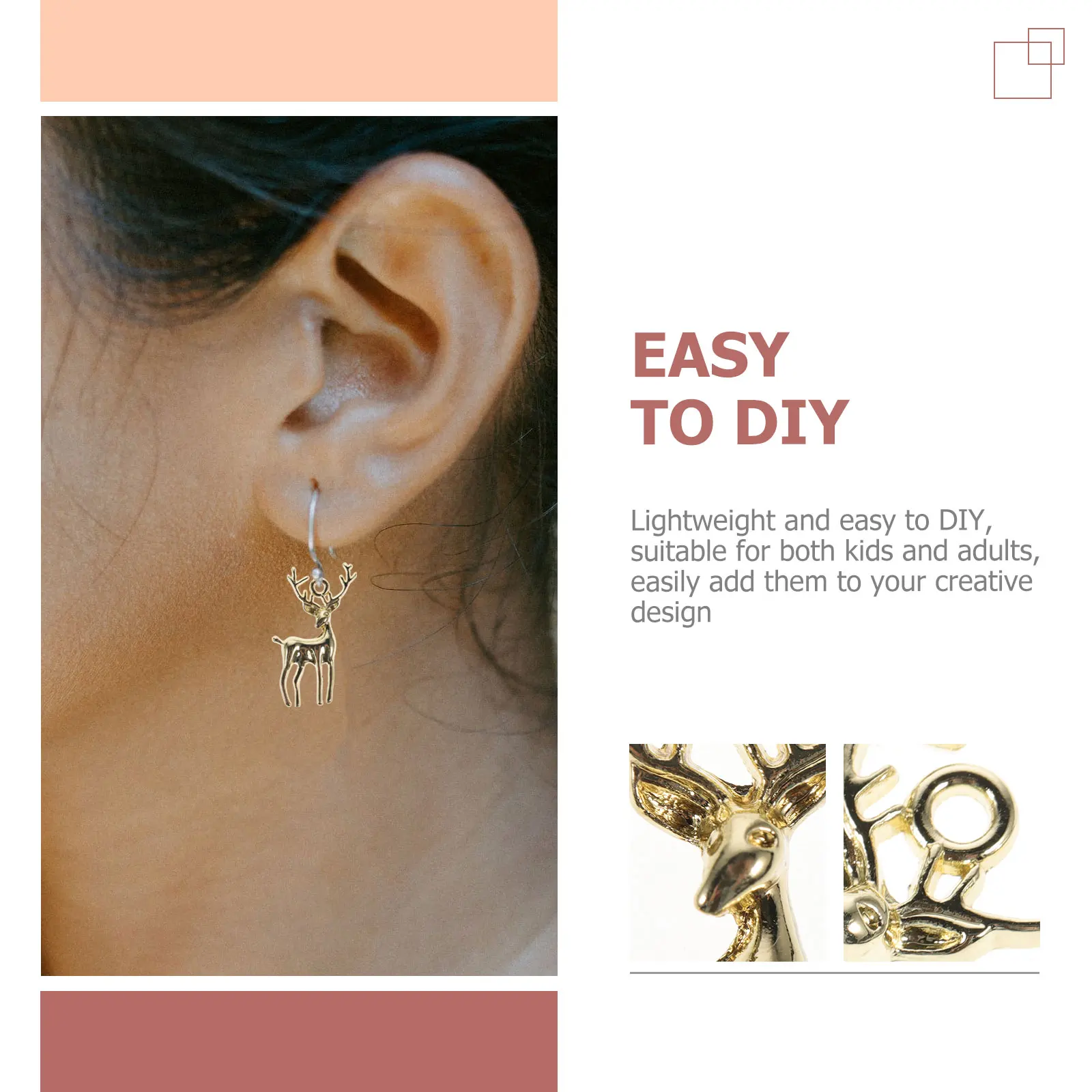 

12 pcs Lightweight Alloy Diy Earring Accessories Vintage Jewelry Pendants Golden Key Chain Homemade Gift For Adults