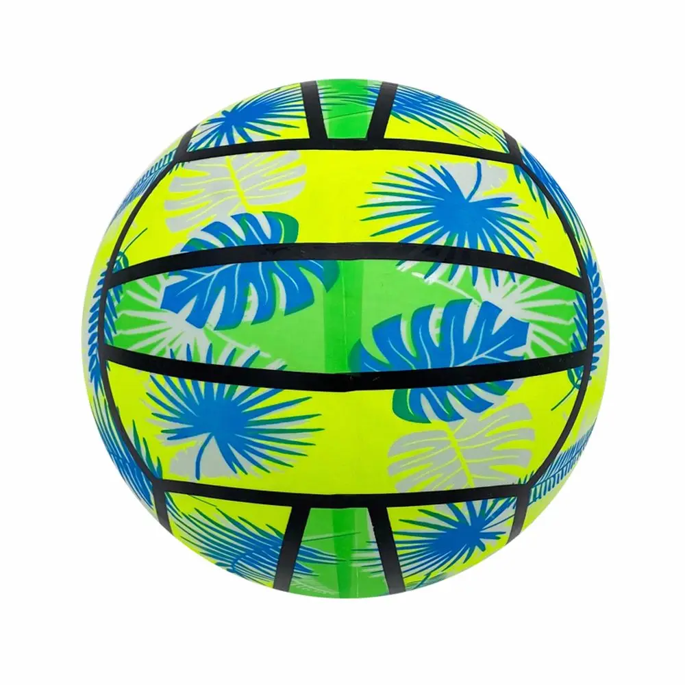 Fluorescence Children  Toys Parent Child Sports Indoor And Outdoor Sports Rubber Inflatable Beach Ball Rainbow Volleyball