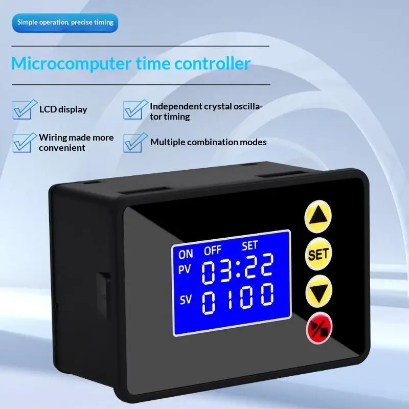 LCD Digital Timer Delay Switch Relay Programmable Microcomputer Controller 12V 24V 110V 220V For Industrial Equipment Use