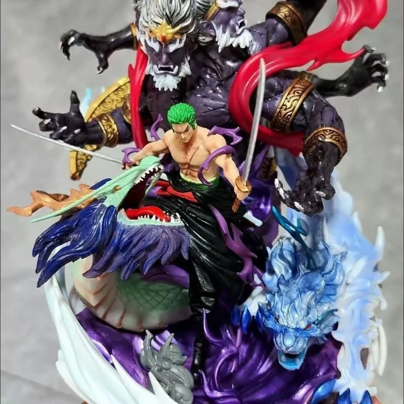 

23cm Anime One Piece King Yamato Roronoa Zoro Straw Hat Pirates Cartoon Model Statue Ornaments Trendy Toys Figures Holiday Gifts