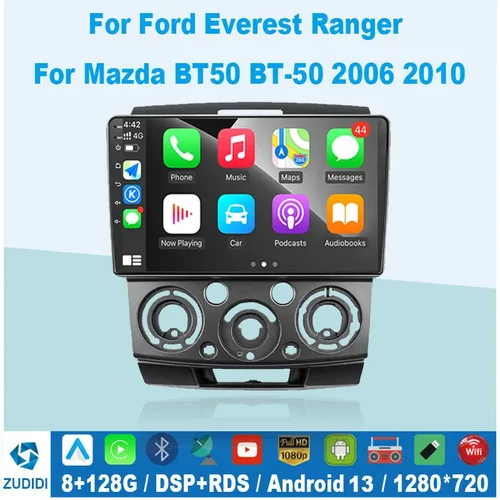 Radio Multimedia con GPS para coche, reproductor con Android, 4G, DVD, DSP, 2 DIN, BT, Carplay, para Mazda BT50, BT-50, BT, 50, J97M, 2006, 2007, 2008, 2010