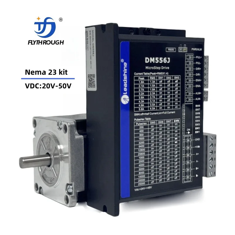 Leadshine Low Cost and Performance Upgrade DM556J Kit or Leadshine Nema 23 Cnc Stepper Motor Drive Kit Replace DM556