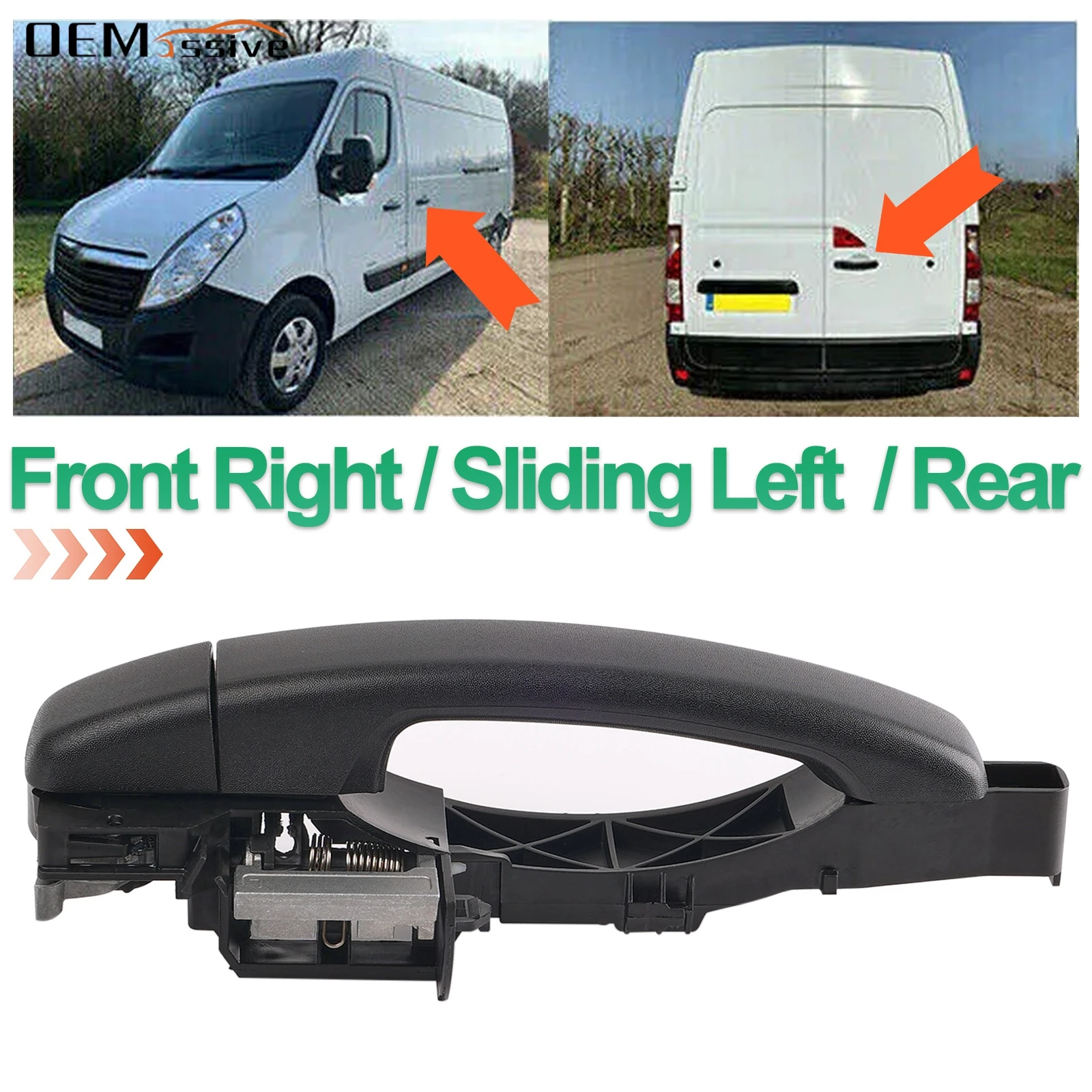 Door Handle Front Right Or Sliding Left Side Bracket Carrier For Renault Master Vauxhall / Opel Movano Nissan NV400 806068194R