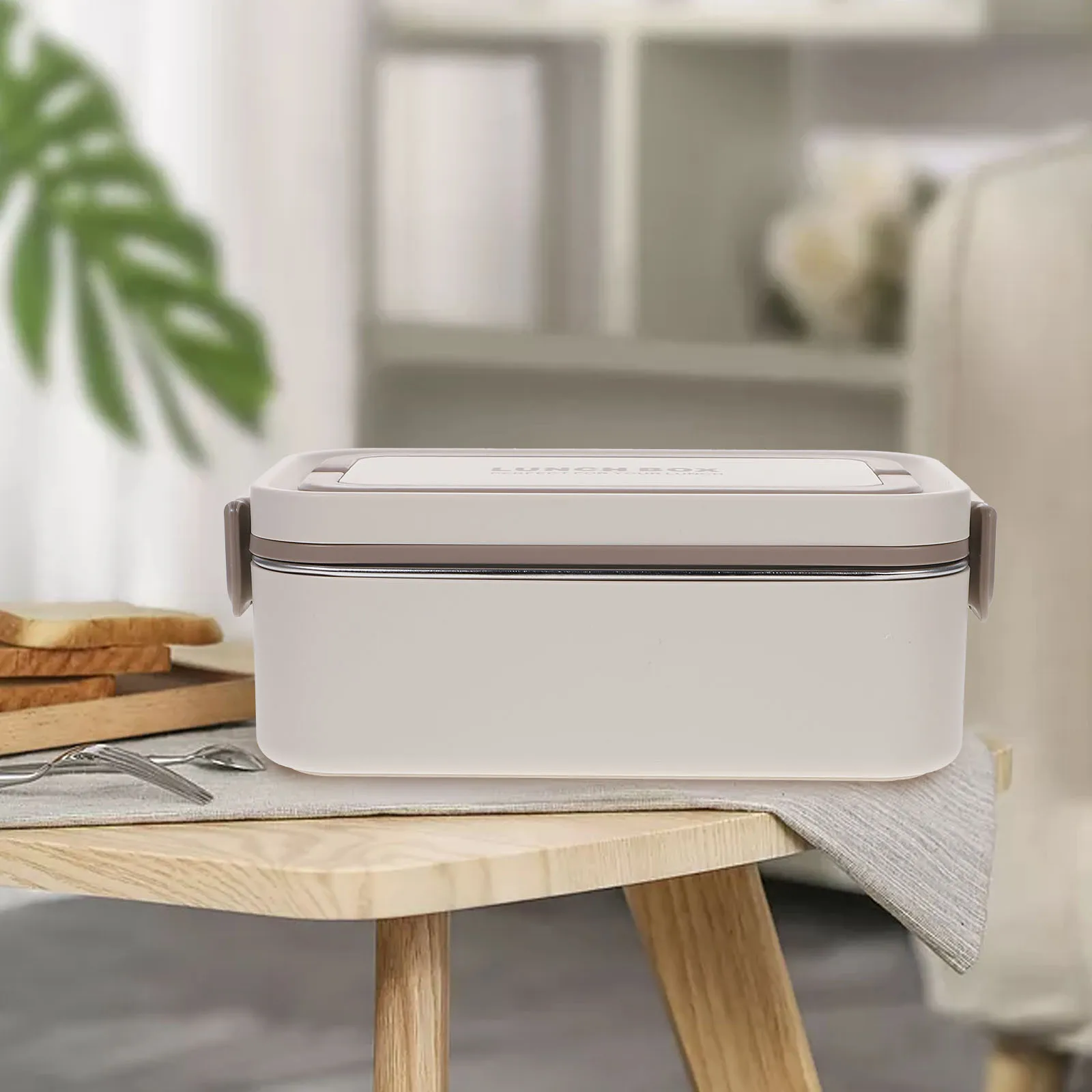 

Stainless Steel Bento Box Single-Layer Compartment Container Safe for Kids Adults Home Office Outdoor Use