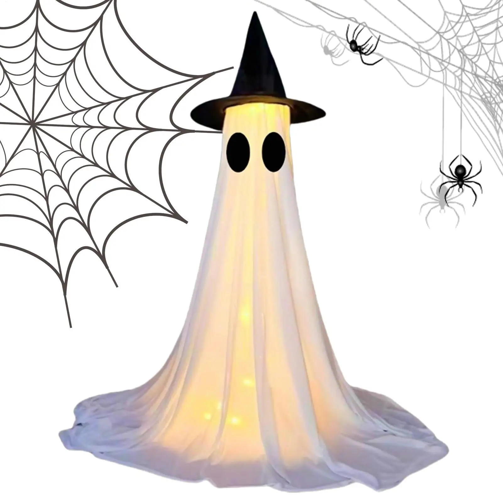 

Light Up Ghost Decorations Scary Festival Outdoor Decor Glowing Halloween Yard Decoration For Lawn Porch Indoor Pathway Cemetery