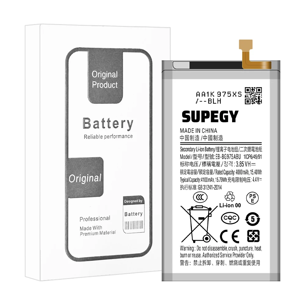 2026 Years 100% New Battery EB-BG975ABU For Samsung Galaxy S10 Plus S10+ SM-G9750 Genuine Phone Battery 4100mAh
