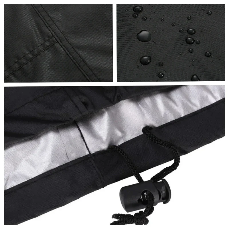 BBQ Cover Anti-Dust Waterproof Heavy Duty Grill Cover Rain Protective Round Rectangle Outdoor Barbecue Cover Accessories