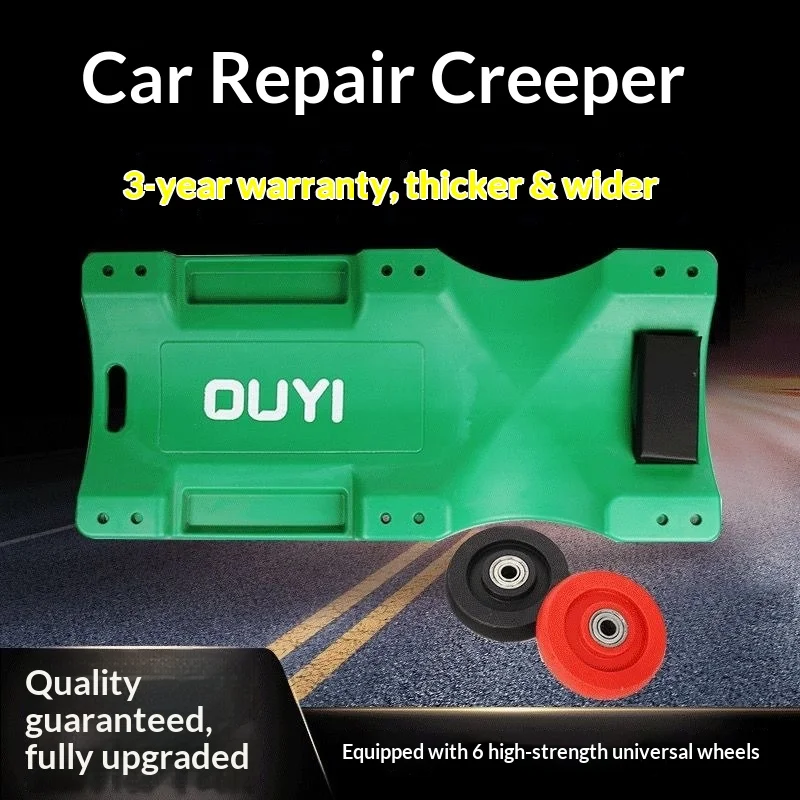 

Low Profile Mechanic Creeper Heavy Duty Steel Frame Foam Pad Adjustable Headrest Folding 360 Degree Casters Protable Car Board
