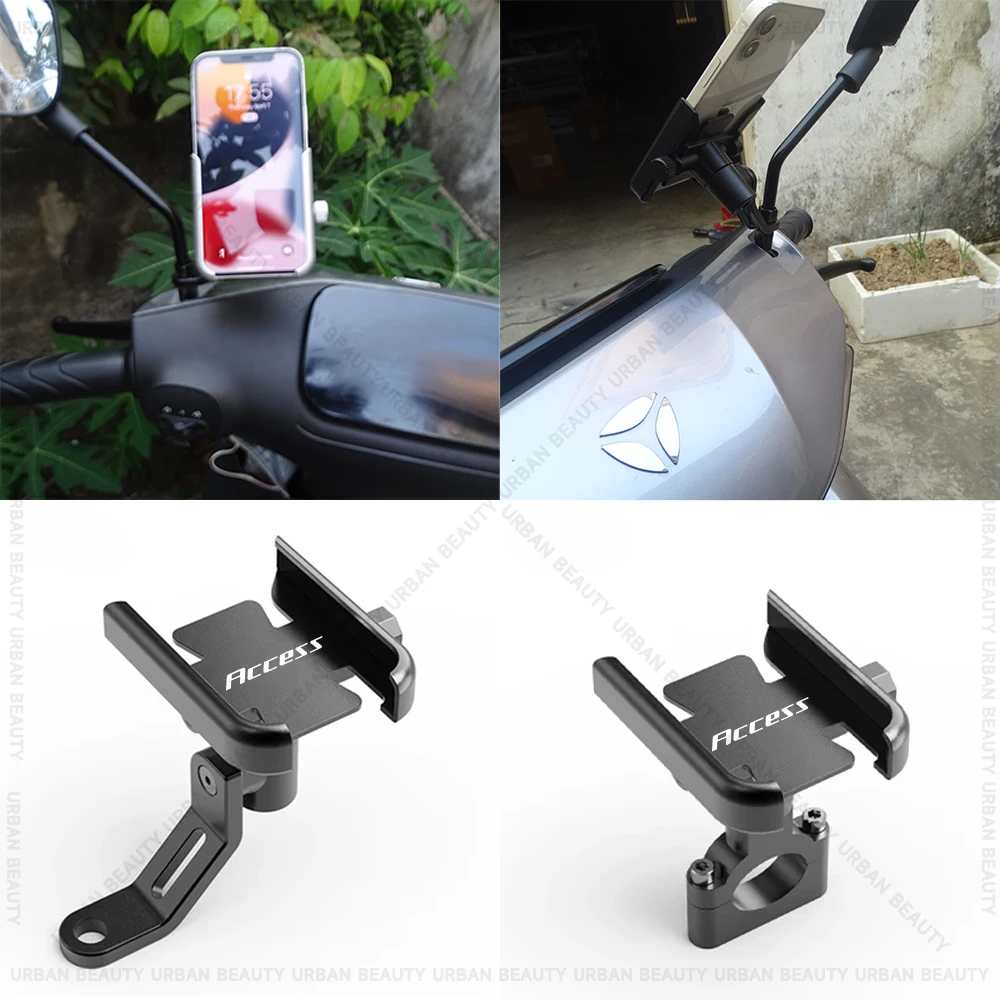 For Suzuki Avenis 125 UN125 Motorcycle Phone Holder GPS Bracket Cellphone Stand Rearview Mirror Handlebar Mount