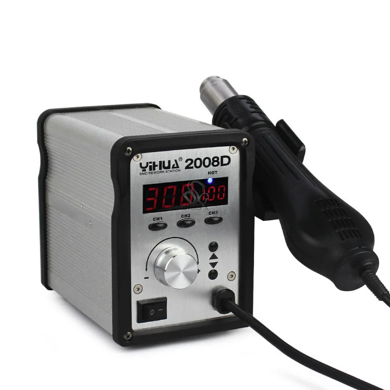 YIHUA 2008D SMD Rework-Station Heißluftpistole 650W 220V