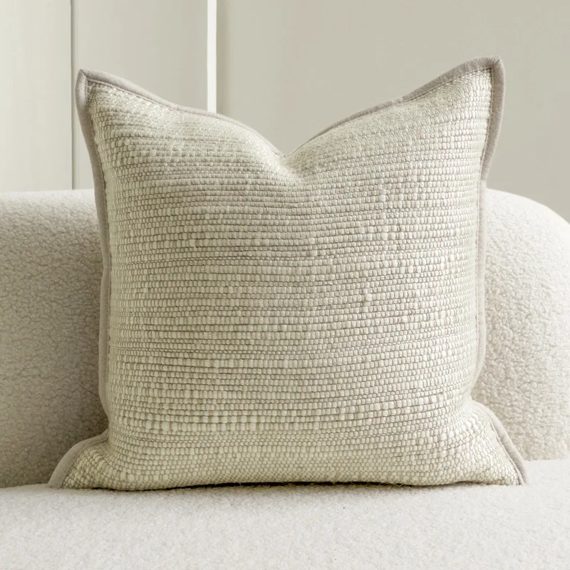 Ivory Pillows Modern Geoemtric Cushion Case Simple Fashion 45x45CM Plain Color Decorative Pillow Cover For Sofa Chair Home Decor