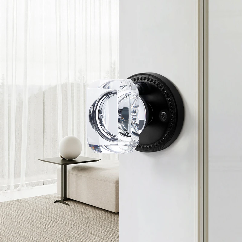 Imagem -04 - Cristal Interior Porta Knob Lock Privacidade Lock Quarto Casa Hotel Banheiro Quarto