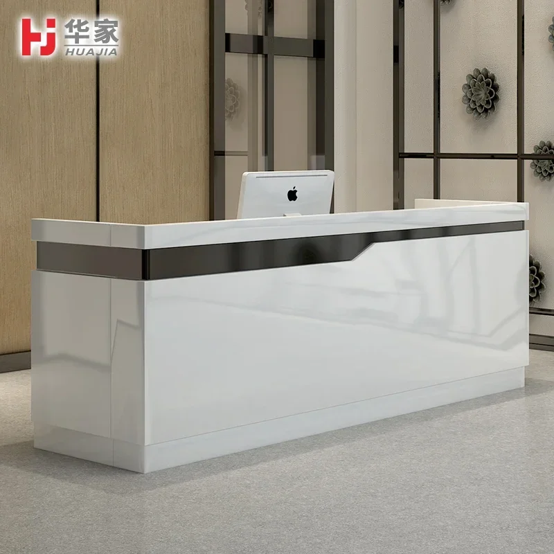 Clothing store cash register Company reception desk consulting desk desk Simple modern welcome counter Corner counter