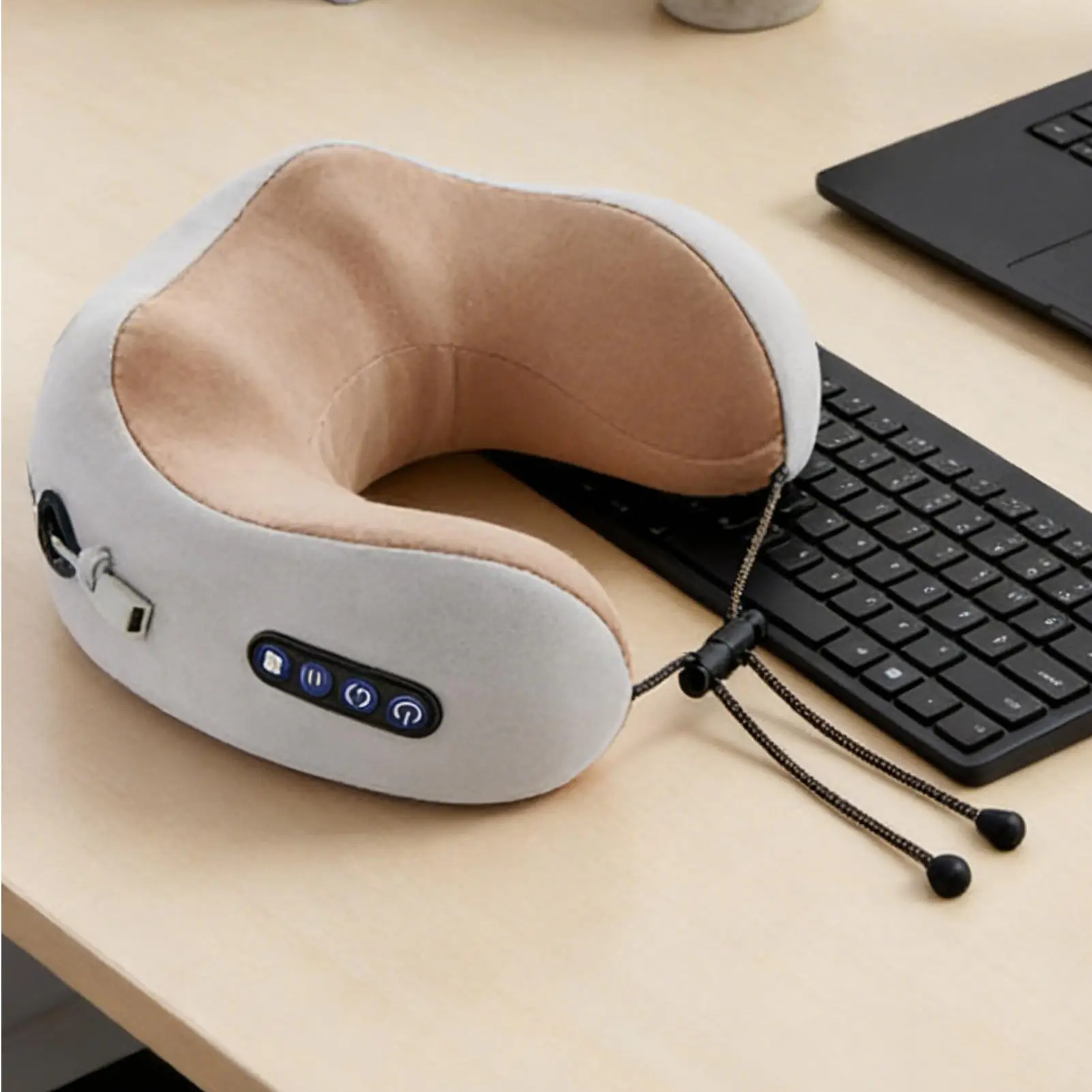 U shaped Cordless Deep Tissue Neck Shoulder Massager 3-Speed Rechargeable Massage Tool for Pain Relief Gift for Adults Women Men
