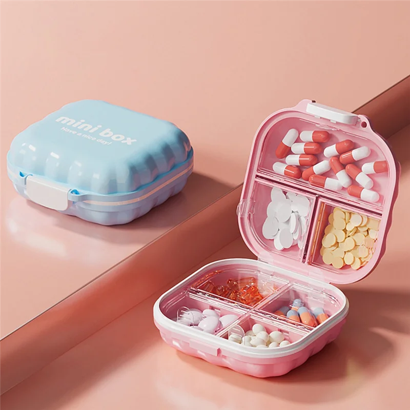 ABKY-Carry-On Mini Portable Medicine Box Weekly Seven Days Daily Pill Organizer Three Meals Home Use Pill Container