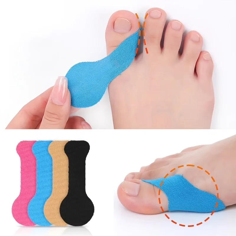 20pcs Toe inversion fixation intramuscular effect patch, big toe support bandage, daily walking exercise foot protection patch
