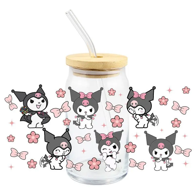 سانريو مرحبا كيتي كورومي ملصق كوب ، زجاج مائي ، ملصق ذاتي اللصق ، شارات نقل مقاومة للماء ، كرتون لطيف ، DIY ، uf ، DTF #2